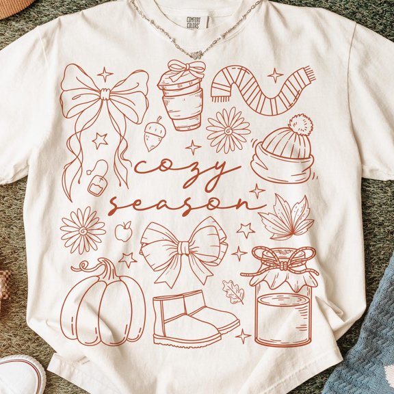 DOPASHIRT Cozy Season Shirt, Fall Vibes Shirt, Fall, Fall Pumpkin Shirt, Autumn Season Shirt, Retro Fall Shirt, Fall Design, Fall Autumn Shirt Unisex S-5XL Hot Trending Shirt, Vintage Birthday Gift