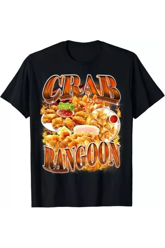 Crab Rangoon Bootleg Rap Style 90S Vintage Funny 1990S T-Shirt Unisex S-5XL Hot Trending Shirt, Vintage Birthday Gift