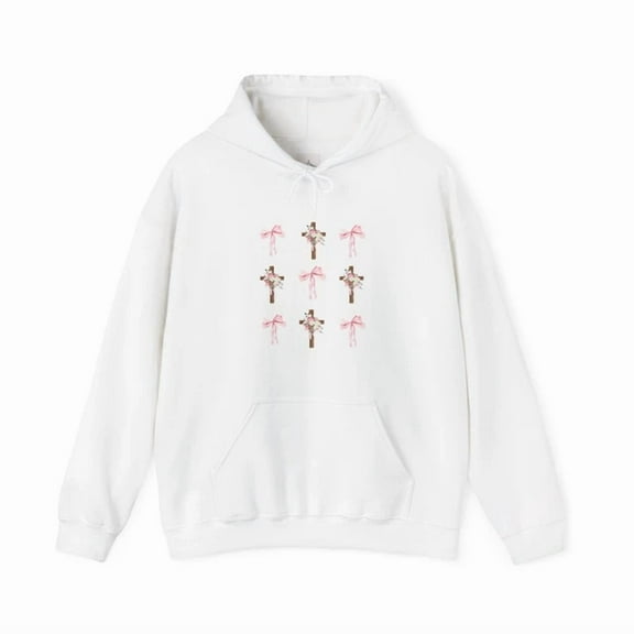 DOPASHIRT Crosses And Bows Coquette Hoodie Outdoor Hoodie, Trendy Hoodie, Birthday Gift
