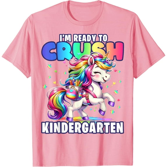 DOPASHIRT Crush Kindergarten Girls Back To School Unicorn First Day T-Shirt Unisex S-5XL Hot Trending Shirt, Vintage Birthday Gift