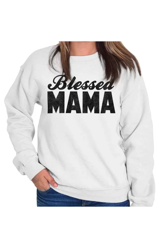 Cute Blessed Mama Mother'S Day Mom Love Gift Sweatshirt Trendy Sweatshirt, Birthday Gift
