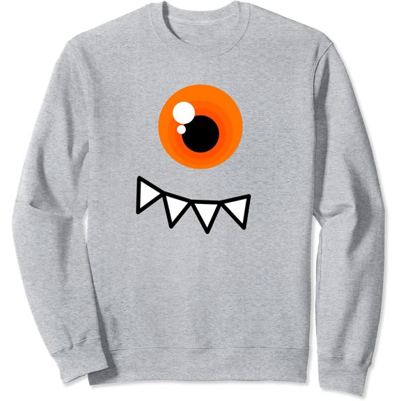 DOPASHIRT Cute One Eyed Monster Face Orange Eye Hal.Low.Een Sweatshirt Trendy Sweatshirt, Birthday Gift