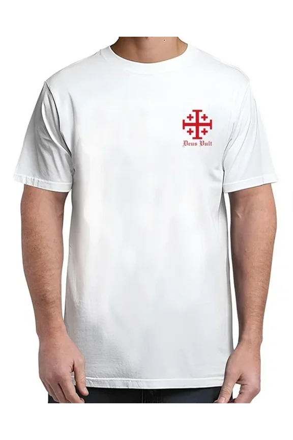 Deus Vult Jerusalem Cross Order Of The Holy Sepulchre Knight T-Shirt Unisex S-5XL Hot Trending Shirt, Vintage Birthday Gift
