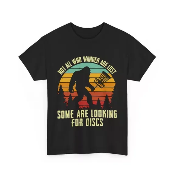 DOPASHIRT Disc Golf Bigfoot Shirt, Not All Who Wander Are Lost Disc Golfing Player Shirt Unisex S-5XL Hot Trending Shirt, Vintage Birthday Gift