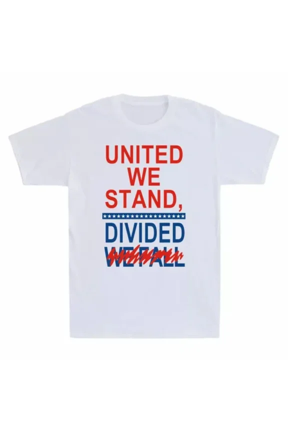 Divided Cotton United Cotton Tee Show The We Stand Funny Late We Fall Unisex S-5XL Hot Trending Shirt, Vintage Birthday Gift