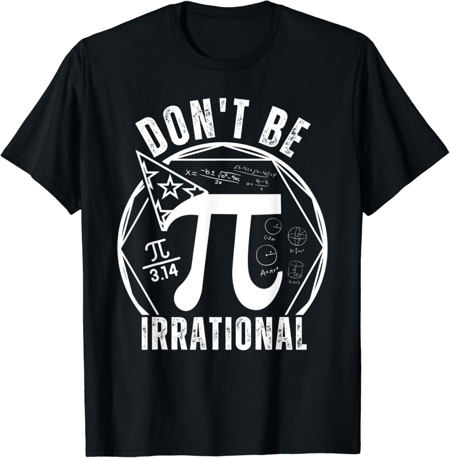 DOPASHIRT Don'T Be Irrational Retro Vintage Pi Day Math Teacher T-Shirt ...