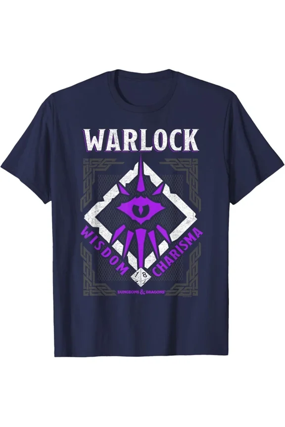 Dungeons & Dragons Warlock Wisdom & Charisma T-Shirt Unisex S-5XL Hot Trending Shirt, Vintage Birthday Gift