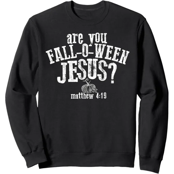 DOPASHIRT Fall O Ween Jesus Pumpkin Christian Fall Outfit Crewneck Sweatshirt Trendy Sweatshirt, Birthday Gift