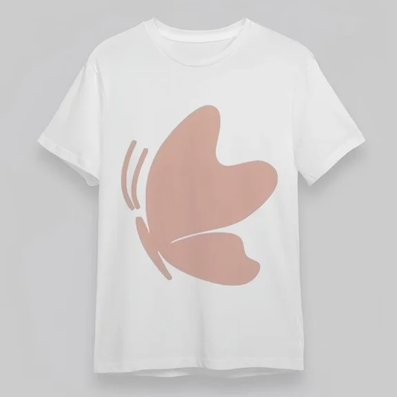 DOPASHIRT Fashion Pink Butterfly Graphic Tee Summer Unisex S-5XL Hot Trending Shirt, Vintage Birthday Gift