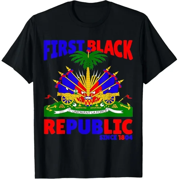 DOPASHIRT First Black Republic Since 1804 Haiti Haitian Flag Day T-Shirt Unisex S-5XL Hot Trending Shirt, Vintage Birthday Gift