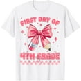 thumbnail image 1 of DOPASHIRT First Day Of 4Th Grade Coquette Back To School Girls T-Shirt Unisex S-5XL Hot Trending Shirt, Vintage Birthday Gift, 1 of 4