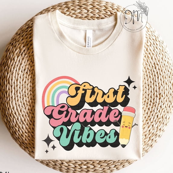 DOPASHIRT First Grade Shirt, Retro First Grade Teacher Shirt, First Grade Vibes Shirt, First Grade Squad, Hello First Grade Gift For 1St Grade Teacher Unisex S-5XL Hot Trending Shirt