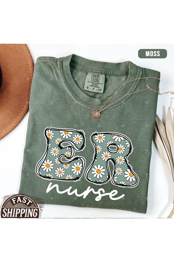 Floral Emergency Department Sweatshirt, Er Nurse Sweatshirt, Er Nurse Gift, Er Department, Rn Sweatshirt, Er Nurse Crewneck, Emergency Room Tee Trendy Sweatshirt, Birthday Gift