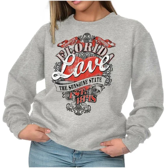 DOPASHIRT Florida The Sunshine State Fashion Souvenir Crew Sweatshirt Trendy Sweatshirt, Birthday Gift