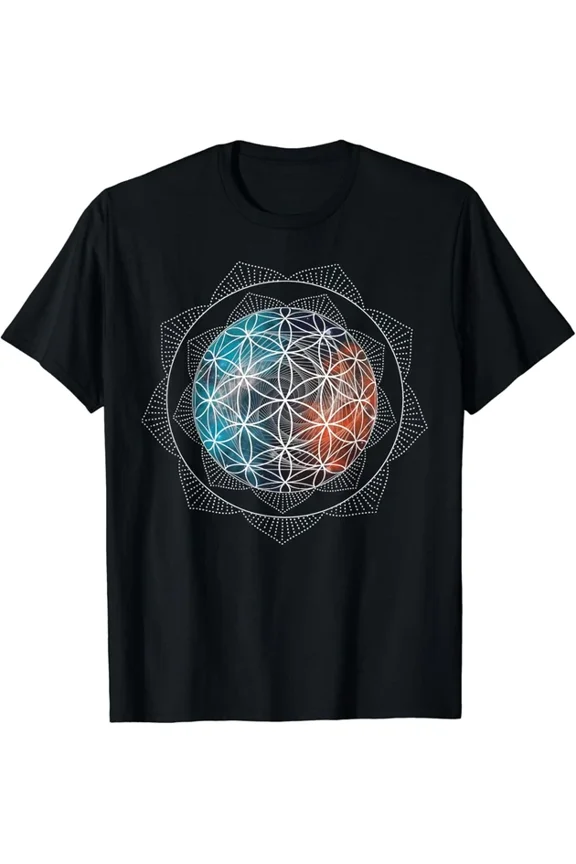DOPASHIRT Flower Of Life Sacred Geometry Shirt - Spiritual Yoga T-Shirt Unisex S-5XL Hot Trending Shirt, Vintage Birthday Gift
