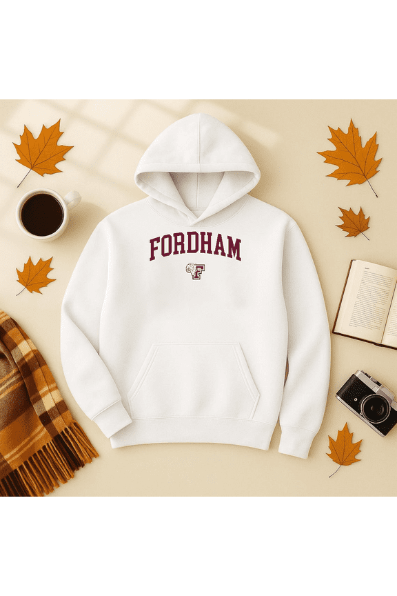 Fordham Rams Arch Over Logo Hoodie Outdoor Hoodie, Trendy Hoodie, Birthday Gift