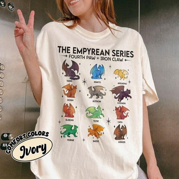 DOPASHIRT Fourth Wing Cats Shirt, Fantasy Cat Shirt, Basgiath War College Tshirt, Fourth Wing Merch, Bookish Gift For Readers Unisex S-5XL Hot Trending Shirt, Vintage Birthday Gift