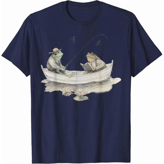 DOPASHIRT Frog Toad Fishing Vintage Classic Book Frog T-Shirt Unisex S-5XL Hot Trending Shirt, Vintage Birthday Gift