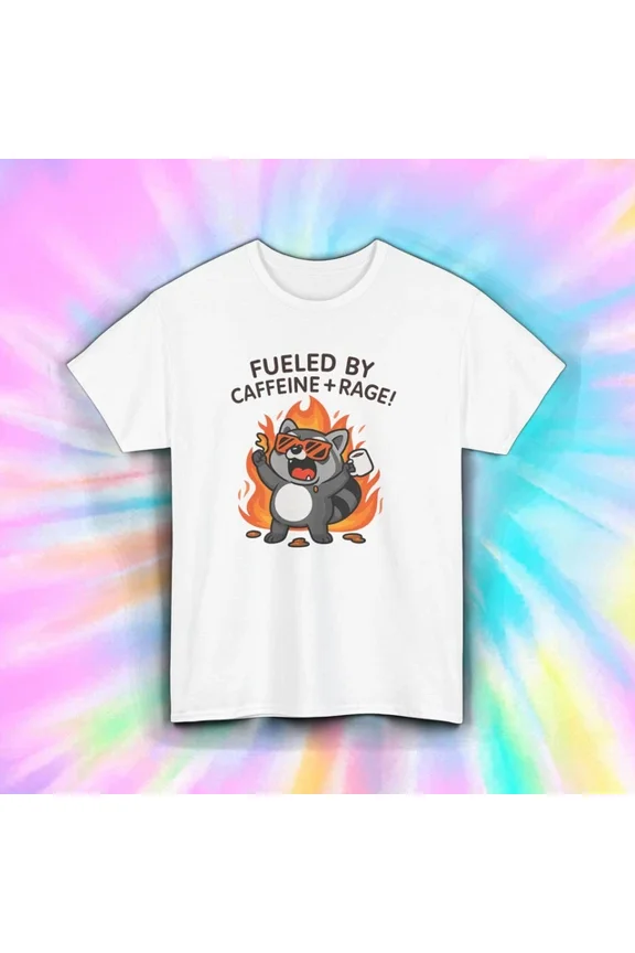 Fueled By Caffeine And Rage Shirt Angry Animal Coffee Funny Tee Unisex S-5XL Hot Trending Shirt, Vintage Birthday Gift