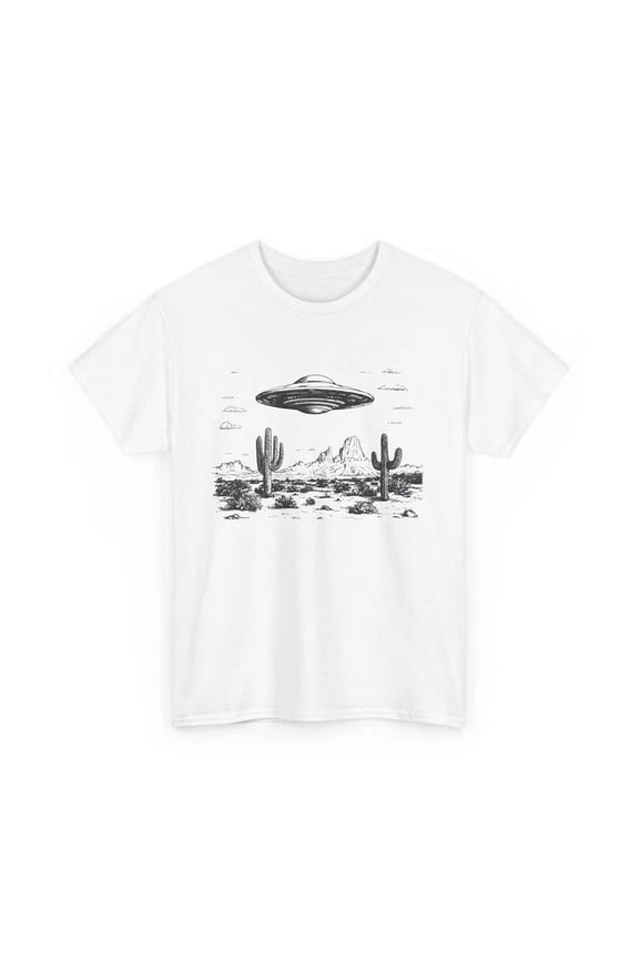 Funny Alien Graphic Tee, Ufo T-Shirt, Galaxy Outer Space Shirt Unisex S-5XL Hot Trending Shirt, Vintage Birthday Gift