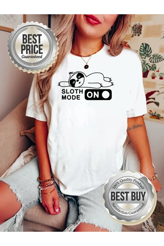 Funny Animal Sloth Mode On T-Shirt Unisex S-5XL Hot Trending Shirt, Vintage Birthday Gift