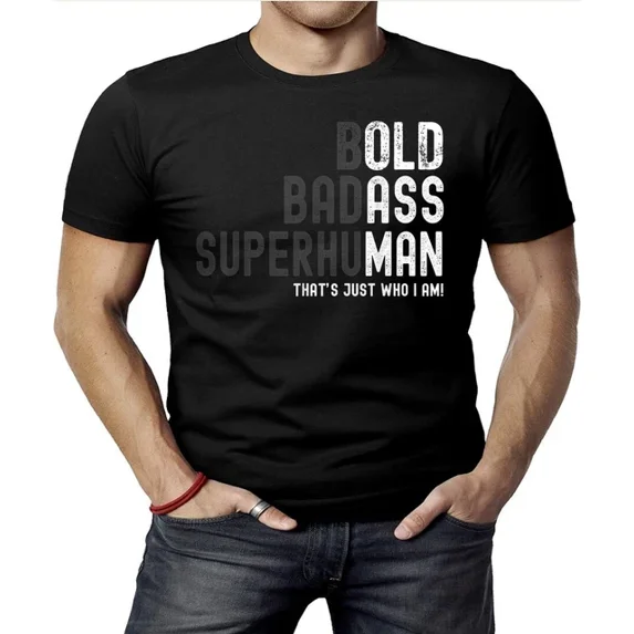 DOPASHIRT Funny Bold Badass Superhuman Old Man Dad Grandpa Fathers Day T-Shirt Unisex S-5XL Hot Trending Shirt, Vintage Birthday Gift