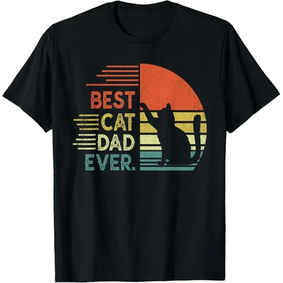 DOPASHIRT Funny Cat Dad Cat Daddy, Vintage Best Cat Dad Ever T-Shirt Unisex S-5XL Hot Trending Shirt, Vintage Birthday Gift