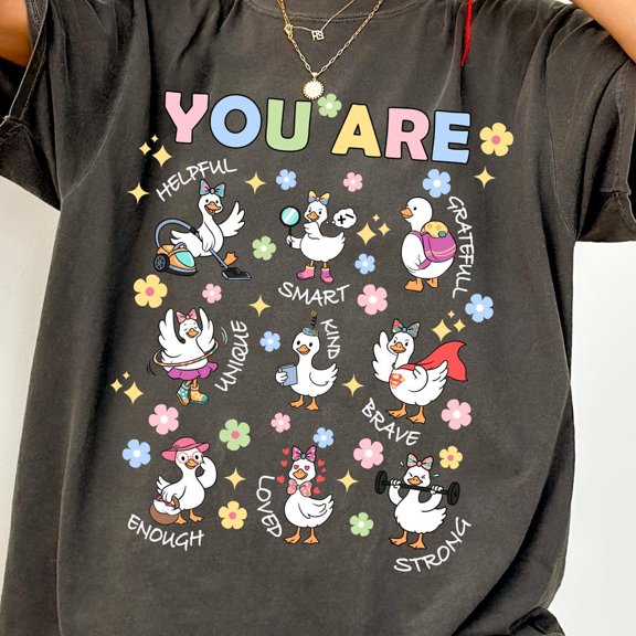 DOPASHIRT Funny Cute Goose You Are Kind T Shirt, Back To School Tshirt, Y2K Teacher Affirmation Shirt, Sel Teacher, Shirt Unisex S-5XL Hot Trending Shirt, Vintage Birthday Gift