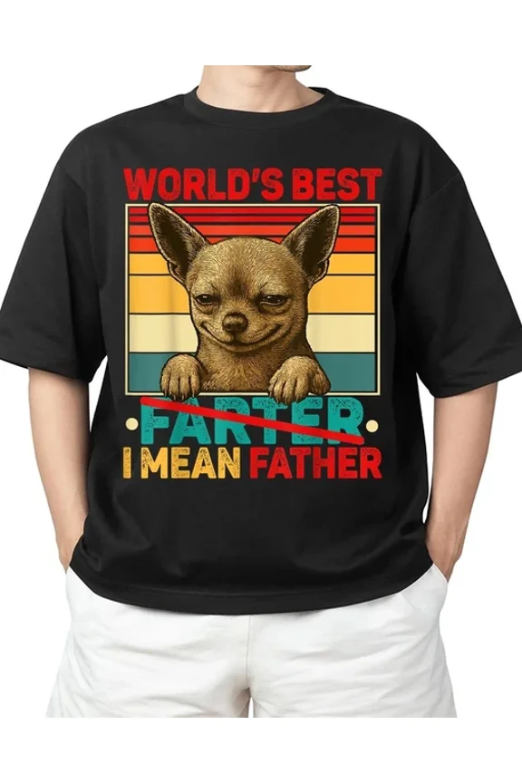 DOPASHIRT Funny Dad Dog World'S Best Farter I Mean Father Fathers Day T-Shirt Unisex S-5XL Hot Trending Shirt, Vintage Birthday Gift