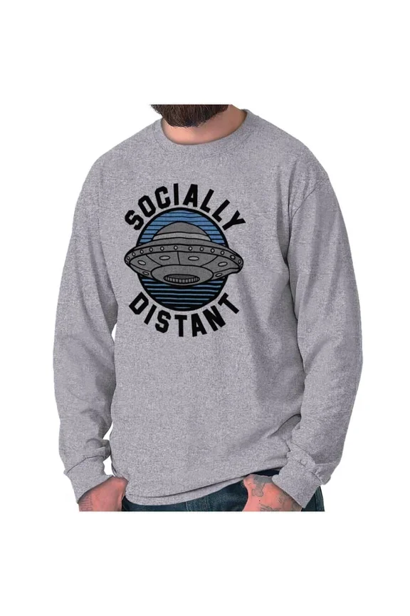 Funny Outer Space Alien Socially Distant Sweatshirt For Men Or Women Trendy Sweatshirt, Birthday Gift