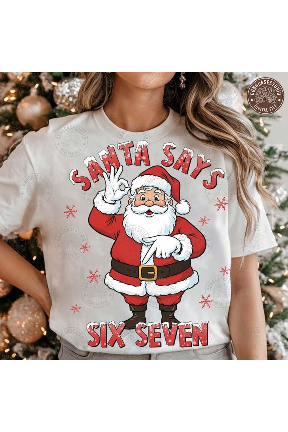Funny San.Ta Six Seven Chri.Stm.As Shirt: Viral 6 7 Internet Trending Social Media Xmas Shirt, Unisex S-5XL Hot Trending Shirt, Vintage Birthday Gift