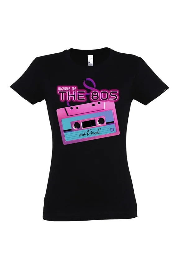 DOPASHIRT Funny Saying T-Shirt Born In The 80S And Proud 80S Unisex S-5XL Hot Trending Shirt, Vintage Birthday Gift