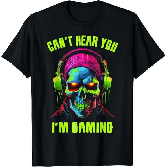 DOPASHIRT Gamer Shirt For Men Video Gaming Funny Skull T-Shirt Unisex S-5XL Hot Trending Shirt, Vintage Birthday Gift