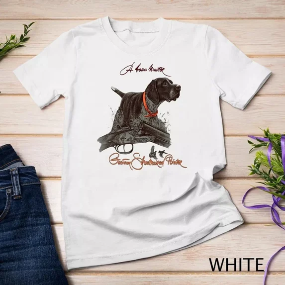 DOPASHIRT German Shorthaired Pointer Shirt. A Born Hunter_ T-Shirt Unisex S-5XL Hot Trending Shirt, Vintage Birthday Gift