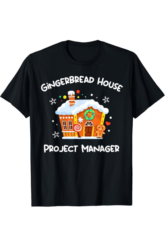 Gingerbread House Project Manager Decorating Noel Cute T-Shirt Unisex S-5XL Hot Trending Shirt, Vintage Birthday Gift