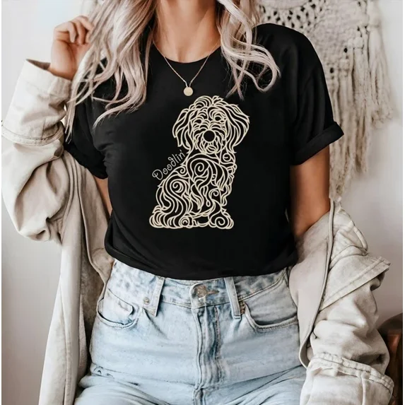 DOPASHIRT Golden Doodle Shirt, Cute Goldendoodle Tee Unisex S-5XL Hot Trending Shirt, Vintage Birthday Gift