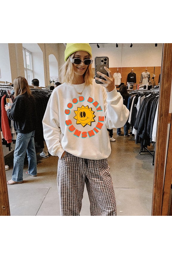 Good Day Sunshine Shirt, Weekend Vibes Apparel, Positive Energy Shirt, Retro Positivity Gift, 70S Vintage Inspired Clothing Unisex S-5XL Hot Trending Shirt, Vintage Birthday Gift