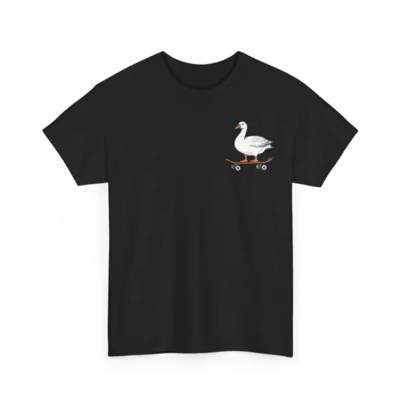 DOPASHIRT Goose On Skateboard T-Shirt, Goose Animals Lovers Skater Funny Shirt Unisex S-5XL Hot Trending Shirt, Vintage Birthday Gift