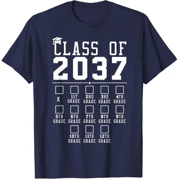 DOPASHIRT Grow With Me Class Of 2037 Handprint Kindergarten Graduation T-Shirt Unisex S-5XL Hot Trending Shirt, Vintage Birthday Gift
