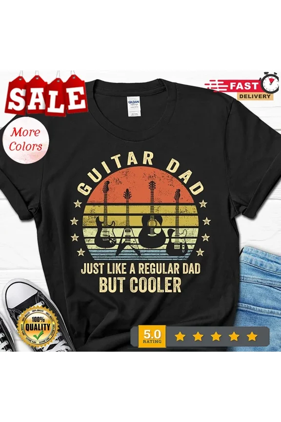 DOPASHIRT Guitar Dad Gift For Him, Guitar Owner T-Shirt For Men, Funny Guitarist Gift Unisex S-5XL Hot Trending Shirt, Vintage Birthday Gift
