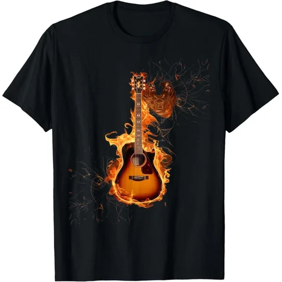 DOPASHIRT Guitar On Fire Best Cool Music Lover Gift T-Shirt Unisex S-5XL Hot Trending Shirt, Vintage Birthday Gift