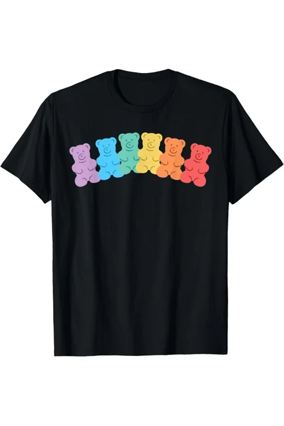 DOPASHIRT Gummy Bear Rainbow, Funny Gummy Bear T-Shirt Unisex S-5XL Hot Trending Shirt, Vintage Birthday Gift