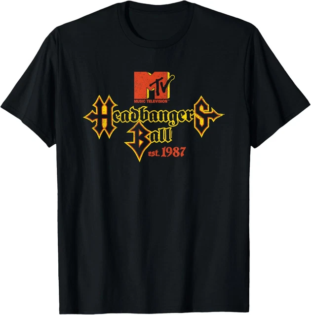 T-shirt Headbangers Ball - Émission TV Heavy Metal / Hard Rock | Noir, Coupe Régulière Unisexe