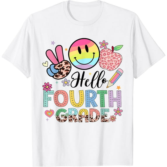 DOPASHIRT Hello 4Th Grade Teacher Back To School 4Th Grade T-Shirt Unisex S-5XL Hot Trending Shirt, Vintage Birthday Gift