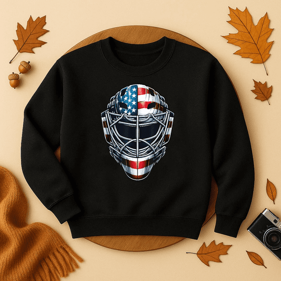 DOPASHIRT Hockey Goalie Mask 4Th Of Ju American Flag Usa Fathers Day Sweatshirt Trendy Sweatshirt, Birthday Gift