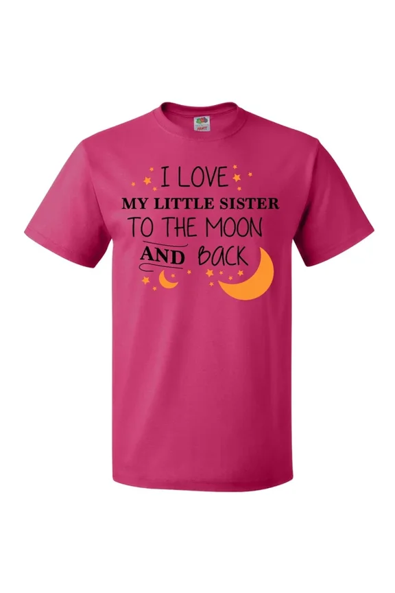 I Love My Little Sister To The Moon And Back T-Shirt You Liltle Lil Unisex S-5XL Hot Trending Shirt, Vintage Birthday Gift