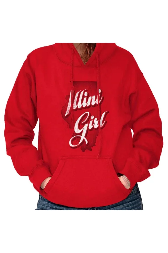 Illinois Fashion Illini Trendy State Il Women Hoodie Outdoor Hoodie, Trendy Hoodie, Birthday Gift