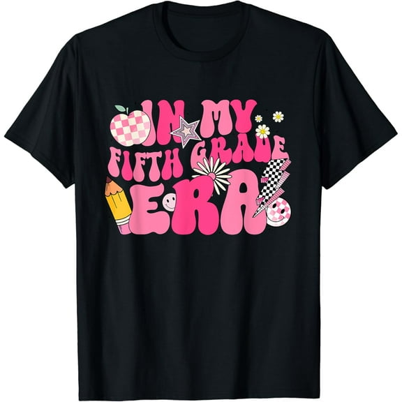 DOPASHIRT In My Fifth Grade Era Back To School 5Th Grade Retro Groovy T-Shirt Unisex S-5XL Hot Trending Shirt, Vintage Birthday Gift