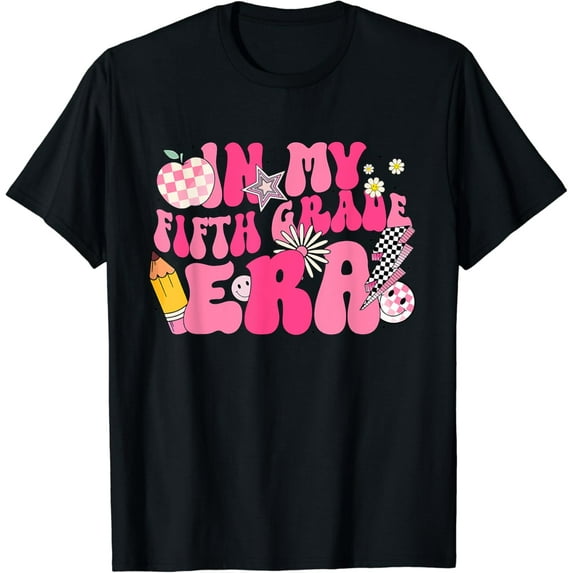 DOPASHIRT In My Fifth Grade Era Back To School 5Th Grade Retro Groovy T-Shirt Unisex S-5XL Hot Trending Shirt, Vintage Birthday Gift