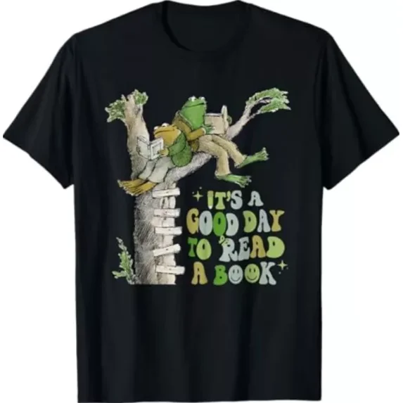 DOPASHIRT It'S A Good Day To Read A Book Retro Funny Frog Toad T-Shirt Unisex S-5XL Hot Trending Shirt, Vintage Birthday Gift